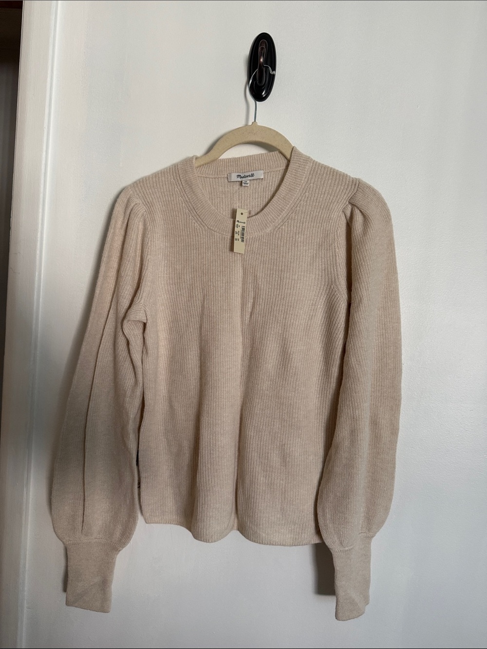 NWT madewell puff sleeve baybrook sweater size xs AG584
